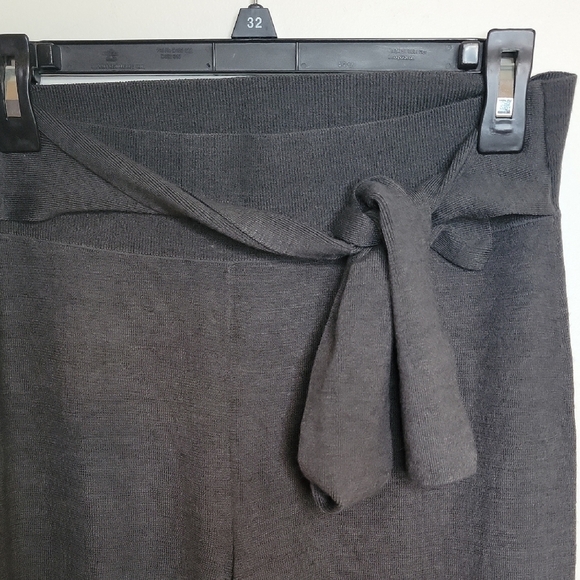 Anthropologie MOTH Charcoal Wide Leg knit Pants Size Small - Picture 2 of 4